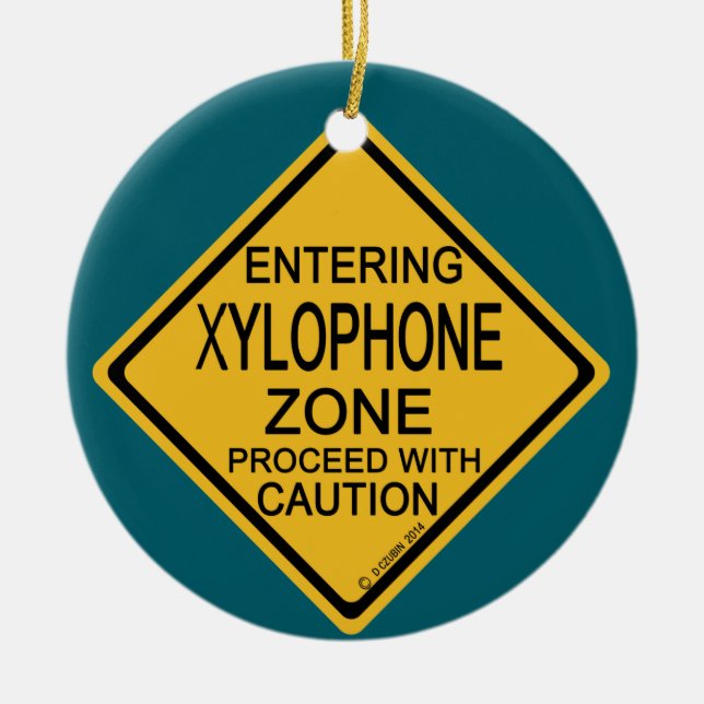 Entering Xylophone Zone Ceramic Ornament (Front)