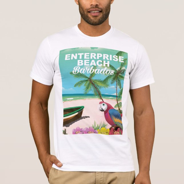 Enterprise Beach Barbados vacation poster T-Shirt (Front)