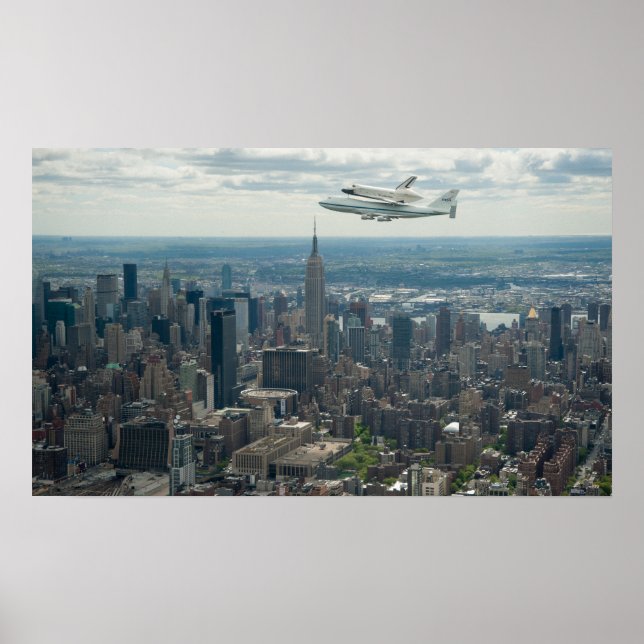 Enterprise Flies Over New York City Poster (Front)