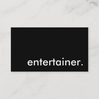 entertainer. business card