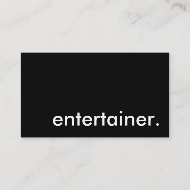 entertainer. business card (Front)