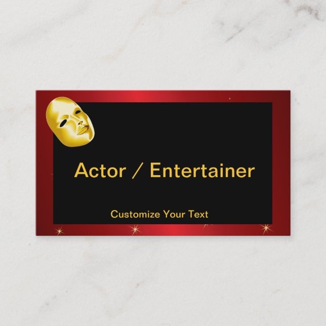 Entertainer Business Card Template (Front)