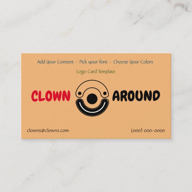 Entertainer Comedy Business Card (Front)