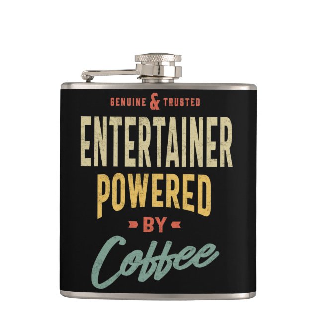 Entertainer Job Title Men Women Gift Flask (Front)