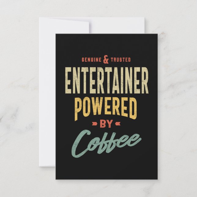 Entertainer Job Title Men Women Gift RSVP Card (Front)