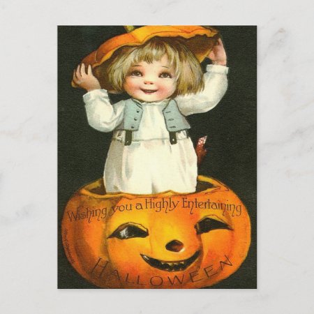 Entertaining Halloween Postcard