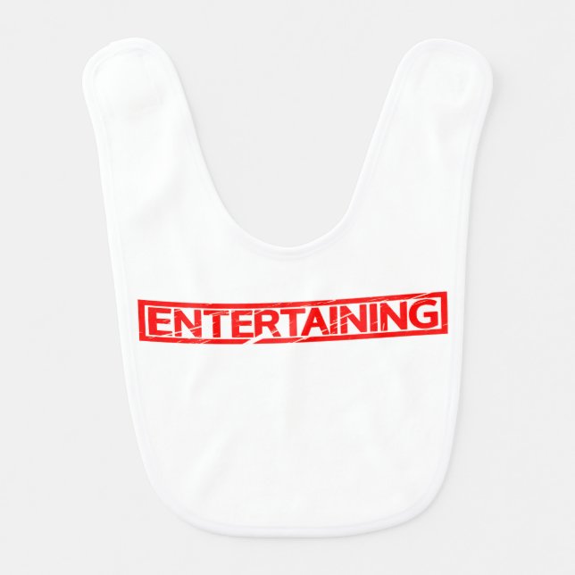 Entertaining Stamp Baby Bib (Front)