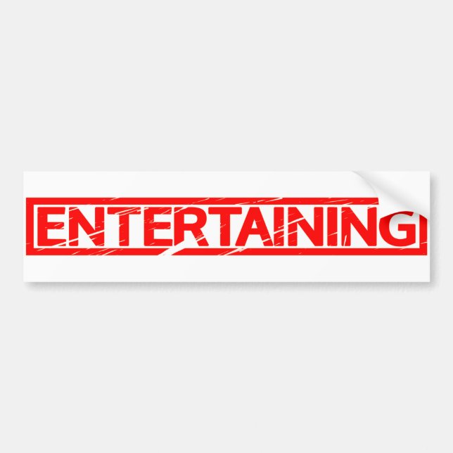 Entertaining Stamp Bumper Sticker (Front)