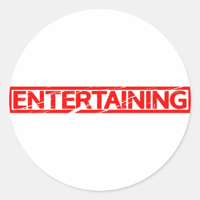 Entertaining Stamp Classic Round Sticker (Front)