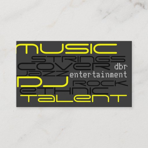 Customizable entertainment business card