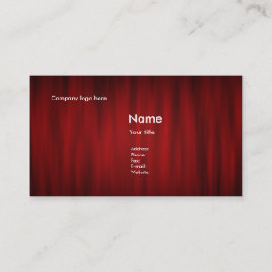 Entertainment business card