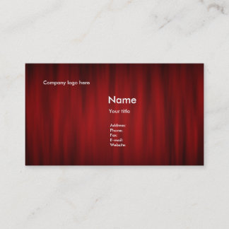 Entertainment business card