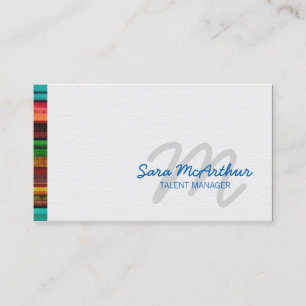 Entertainment Professional Cursive Monogram Business Card