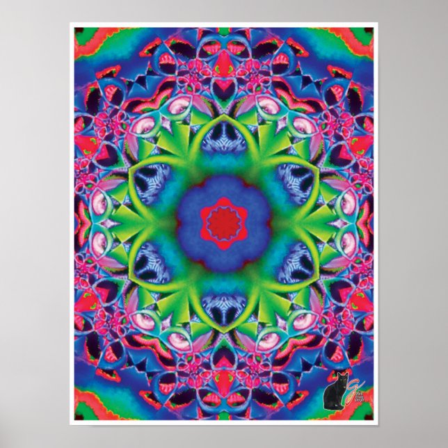 Enthrall Kinetic Collage Kaleidoscope Poster (Front)