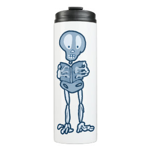 Enthralled Ethan Literary Skeleton with Book Thermal Tumbler