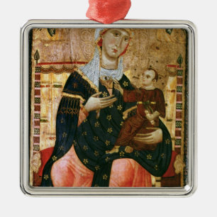 Enthroned Madonna and Child, c.1260 Metal Ornament