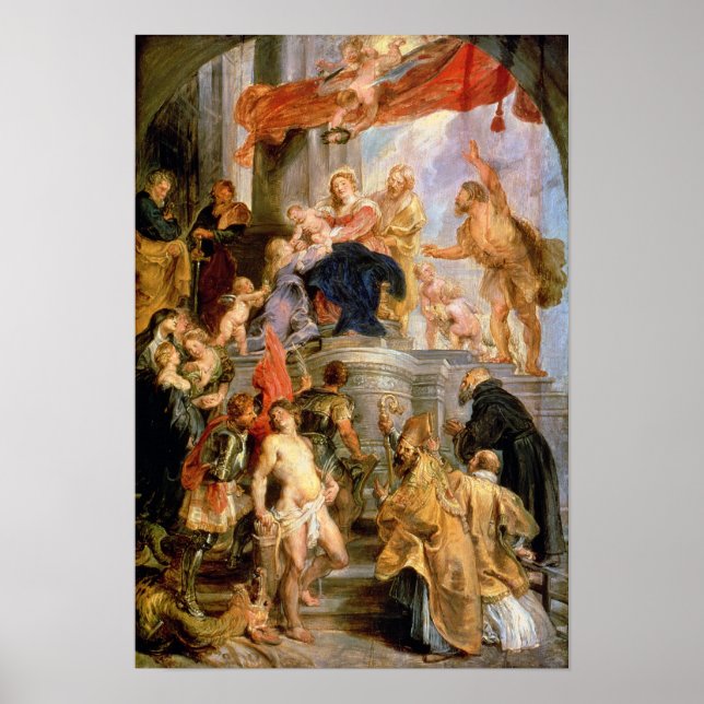 Enthroned Madonna with Child Poster (Front)