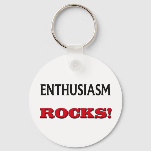 Enthusiasm Rocks Keychain (Front)