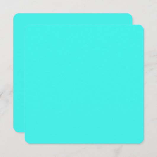 Enthusiastic Aqua Blue Turquoise Color (Front/Back)