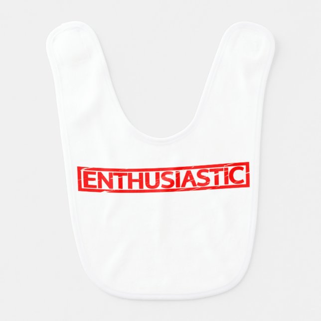 Enthusiastic Stamp Baby Bib (Front)