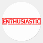 Enthusiastic Stamp Classic Round Sticker