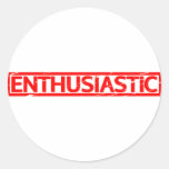Enthusiastic Stamp Classic Round Sticker