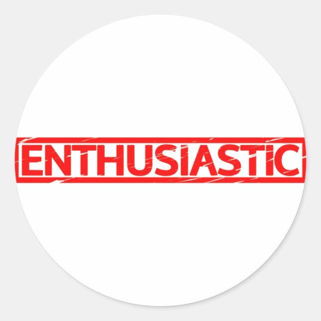 Enthusiastic Stamp Classic Round Sticker (Front)