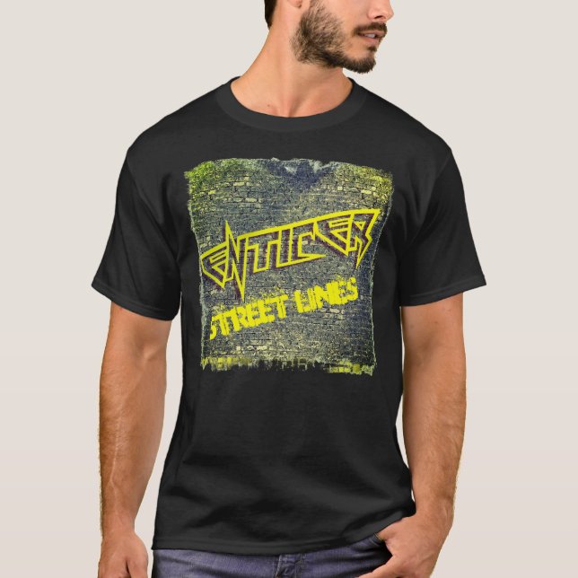 ENTICER STREET LINES SHIRT-BLACK T-Shirt (Front)