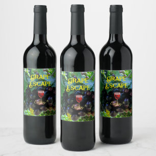 Enticing Natural Wine Grapes Wine Label
