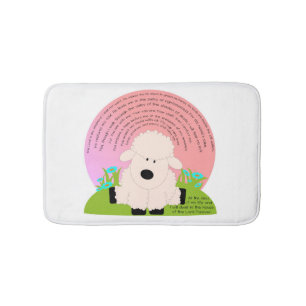 Entire Psalm 23 bath mat
