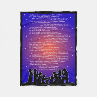 Entire Psalm 91 Fleece Blanket