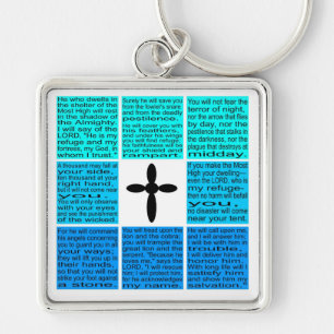 Entire Psalm 91 Keychain