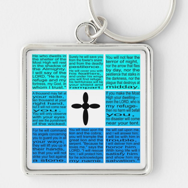 Entire Psalm 91 Keychain (Front)