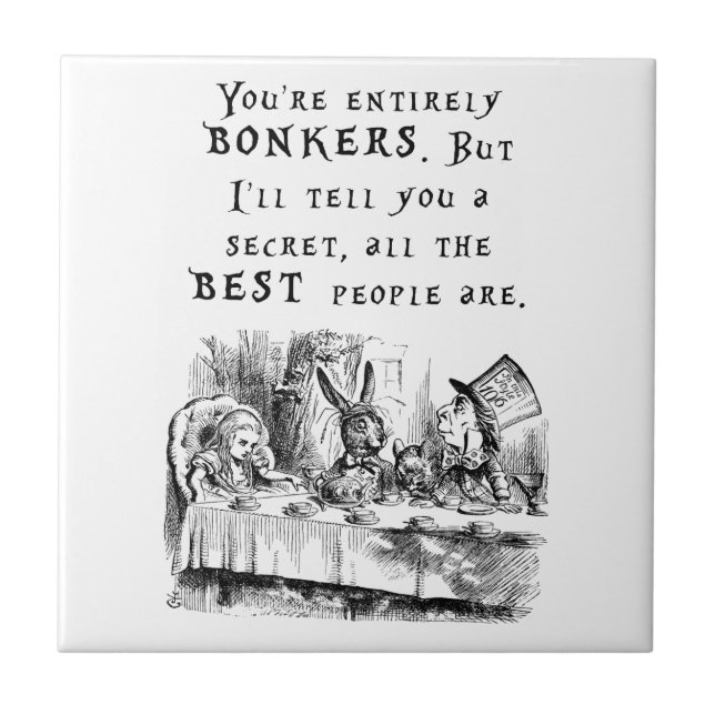 entirely bonkers A4 Ceramic Tile (Front)