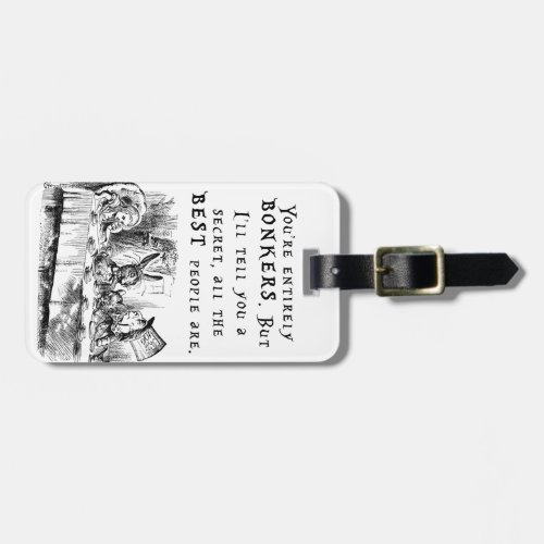 entirely bonkers A4 Luggage Tag