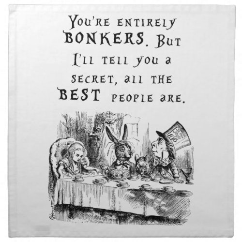 entirely bonkers A4 Napkin