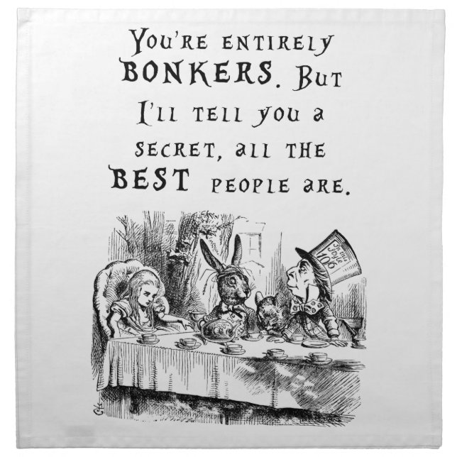 entirely bonkers A4 Napkin (Front)