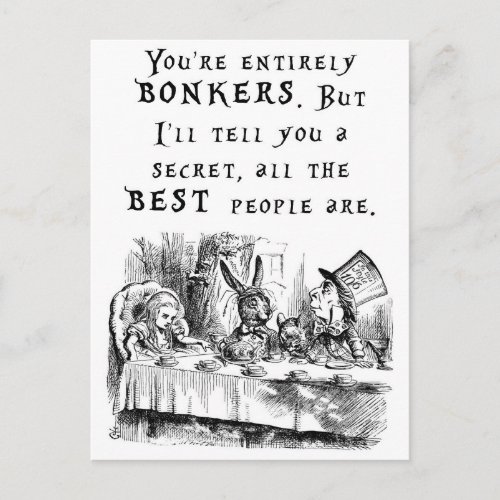 entirely bonkers A4 Postcard