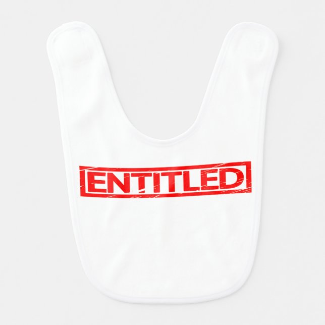 Entitled Stamp Baby Bib (Front)