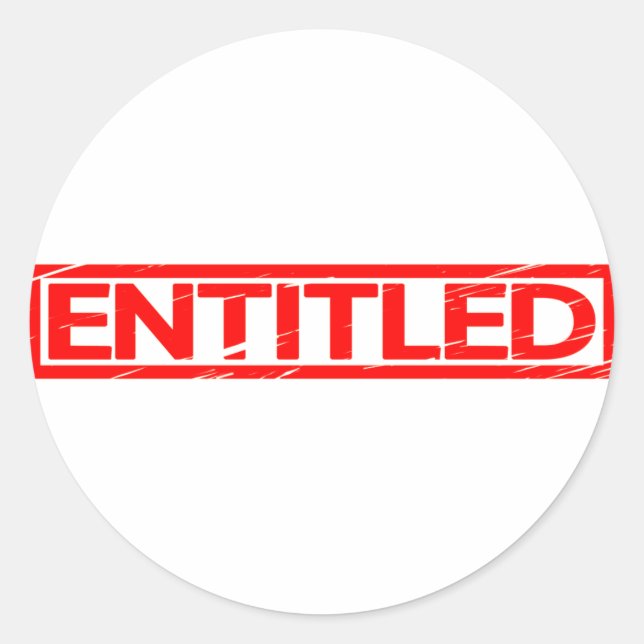 Entitled Stamp Classic Round Sticker (Front)