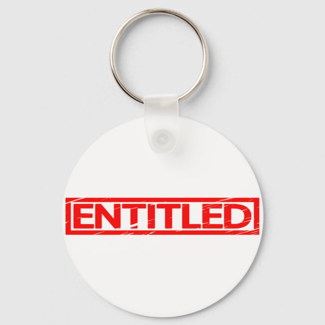 Entitled Stamp Keychain (Front)