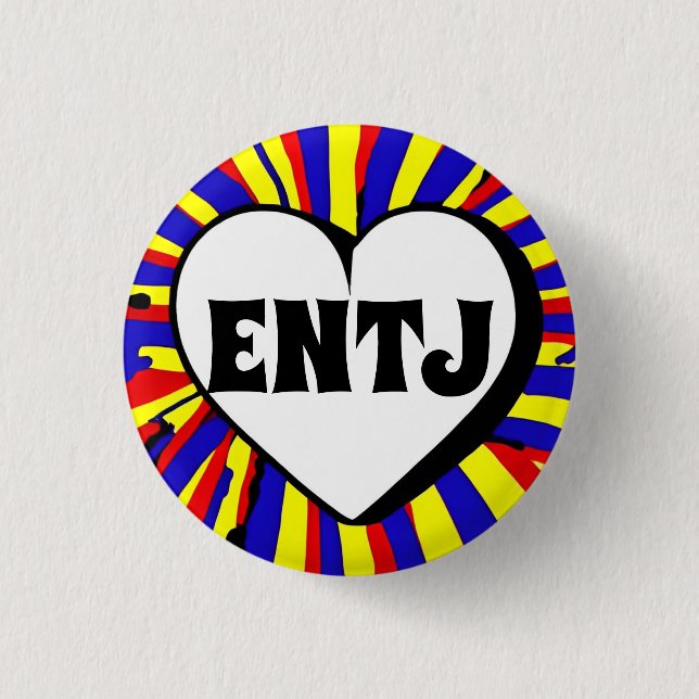 ENTJ MBTI 3 Cm Round Badge Button (Front)