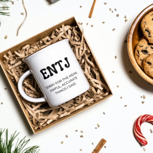 ENTJ MBTI Funny Quote with Black Text Coffee Mug