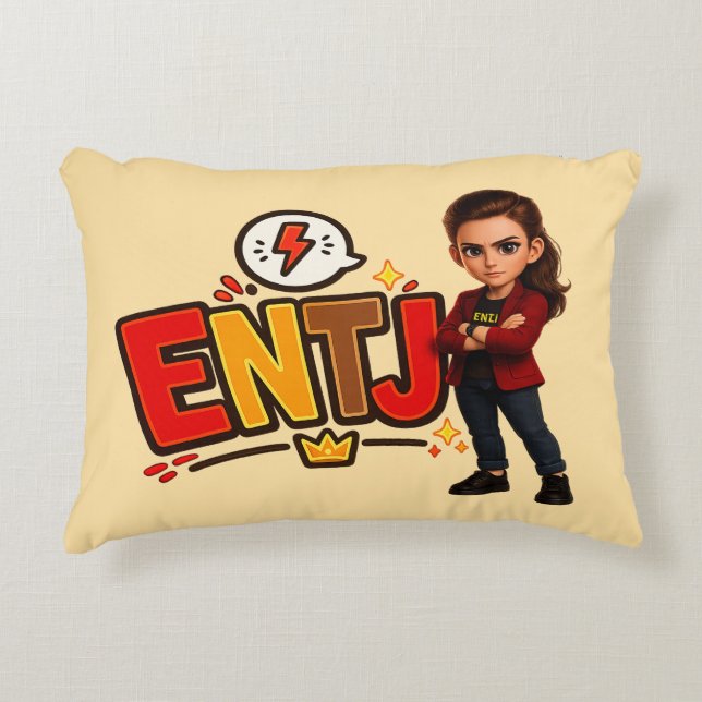 ENTJ — The Visionary Conqueror Accent Pillow (Front)