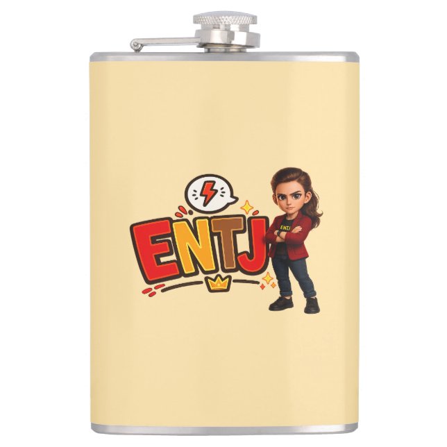 ENTJ — The Visionary Conqueror Flask (Front)