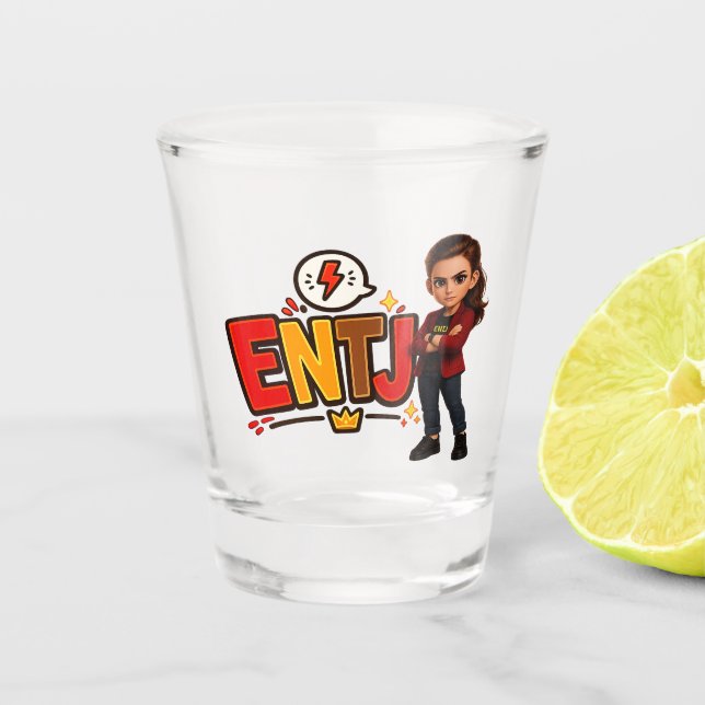 ENTJ — The Visionary Conqueror Shot Glass (Front)