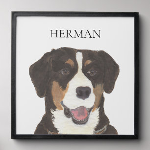 Entlebucher Mountain Dog Art Photo Print Peel And Stick Photo Tile
