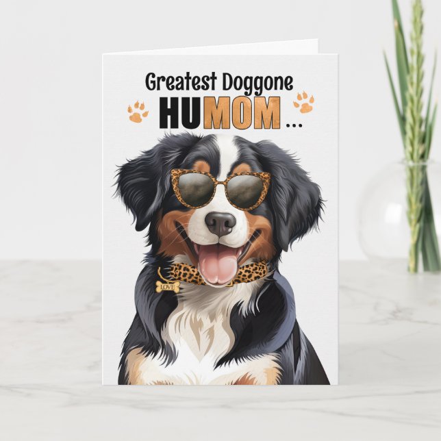 Entlebucher Mountain Dog Best HuMOM Mother's Day Holiday Card (Front)