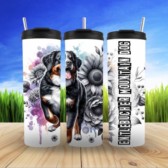 Entlebucher Mountain Dog Bloom Thermal Tumbler (Creator Uploaded)