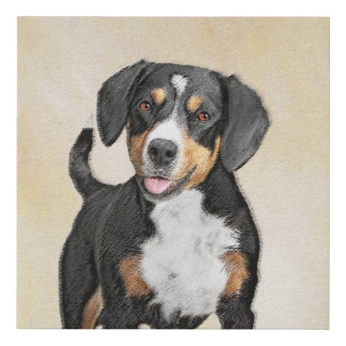 Entlebucher Mountain Dog Painting _ Original Art Faux Canvas Print
